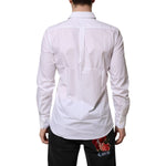 Dolce & Gabbana White Cotton Long Sleeves Men Formal Shirt