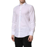 Dolce & Gabbana White Cotton Long Sleeves Men Formal Shirt