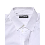 Dolce & Gabbana White Cotton Long Sleeves Men Formal Shirt
