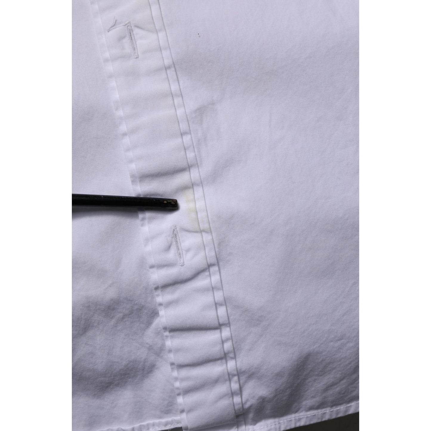 Dolce & Gabbana White Cotton GOLD Long Sleeves Dress Shirt TSH906941-42