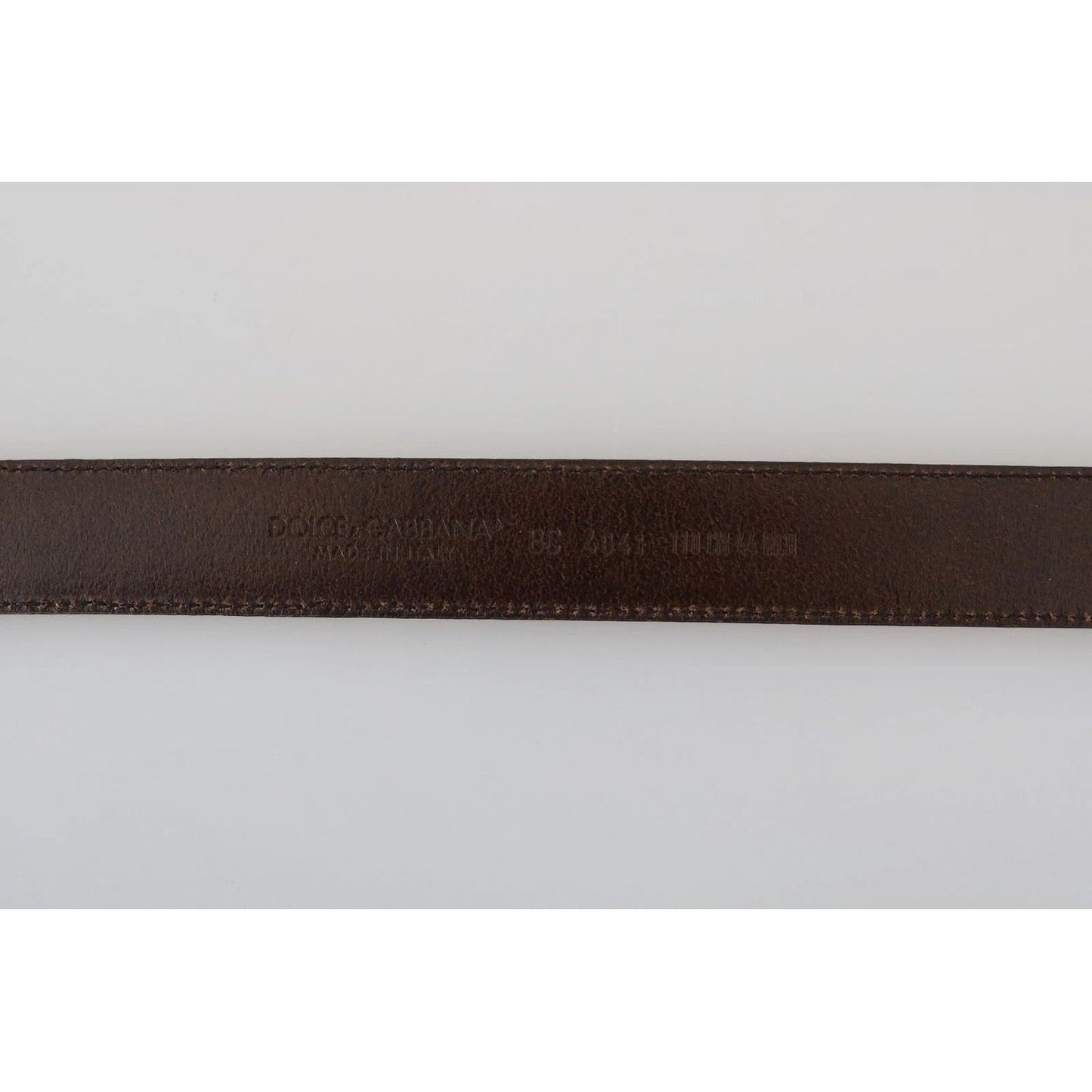 Dolce & Gabbana Blue Perforated Leather Gray Buckle Belt
