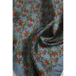 Dolce & Gabbana Gray Chilis Silk Square Men Foulard Scarf