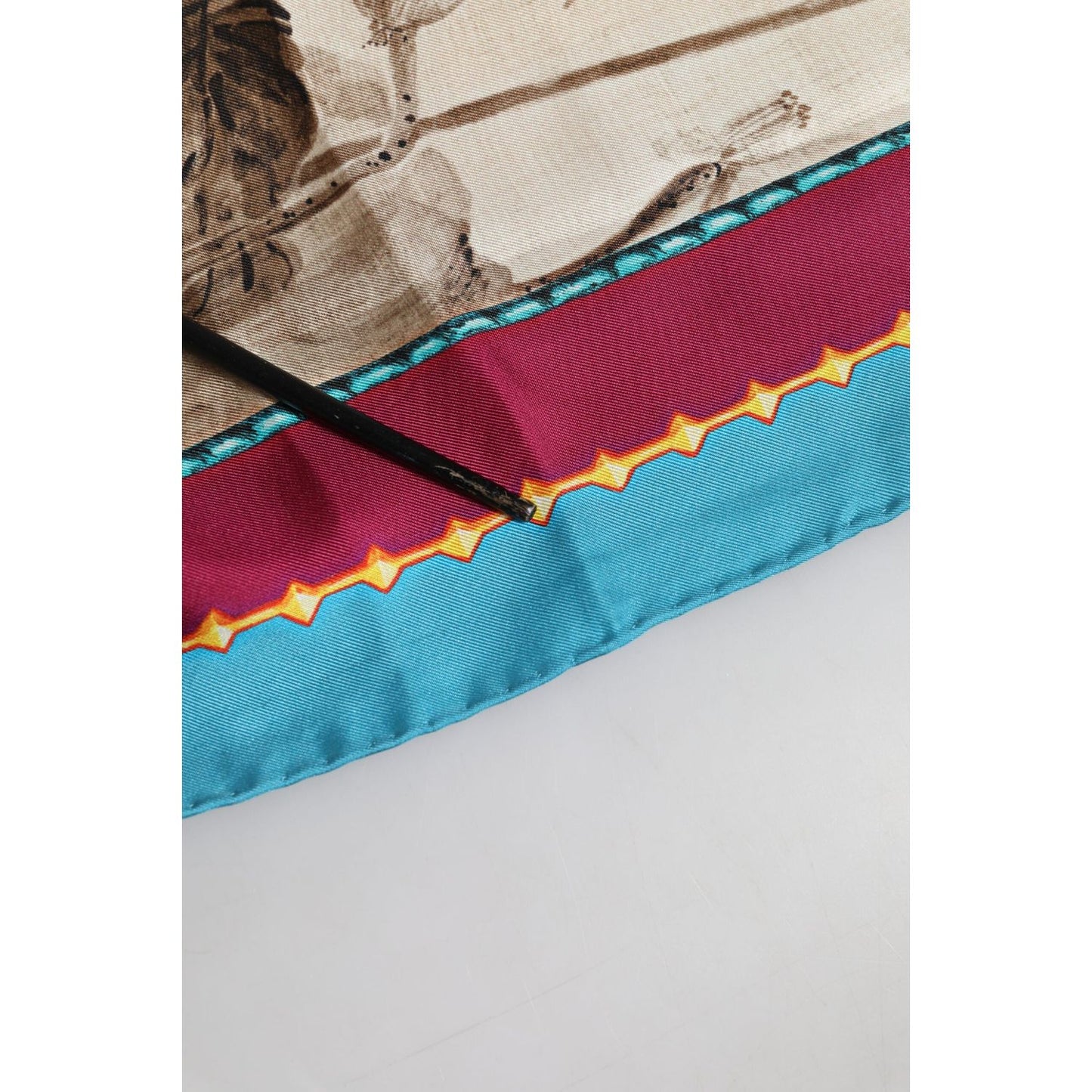 Dolce & Gabbana Multicolor Floral Print Square Foulard Scarf