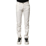 Dolce & Gabbana White Cotton Skinny Men Denim Jeans PAN74712-44