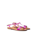 Salvatore Ferragamo Purple Leather Sandal SA-79266320010933-EU37/US7