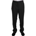 Z ZEGNA Black Striped Two Piece 3 Button 100% Wool Suit KOS1459-52