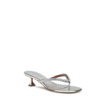 Amina Muaddi Gigi Sandals AM-14S363477GIGSILVERWHIT-EU36/US6