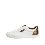 Dolce & Gabbana White Brown Leather Low Top Sneakers Shoes MV7384-45