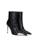 Off-White Black Leather Ankle Boots OF-8547443736841-EU36/US6