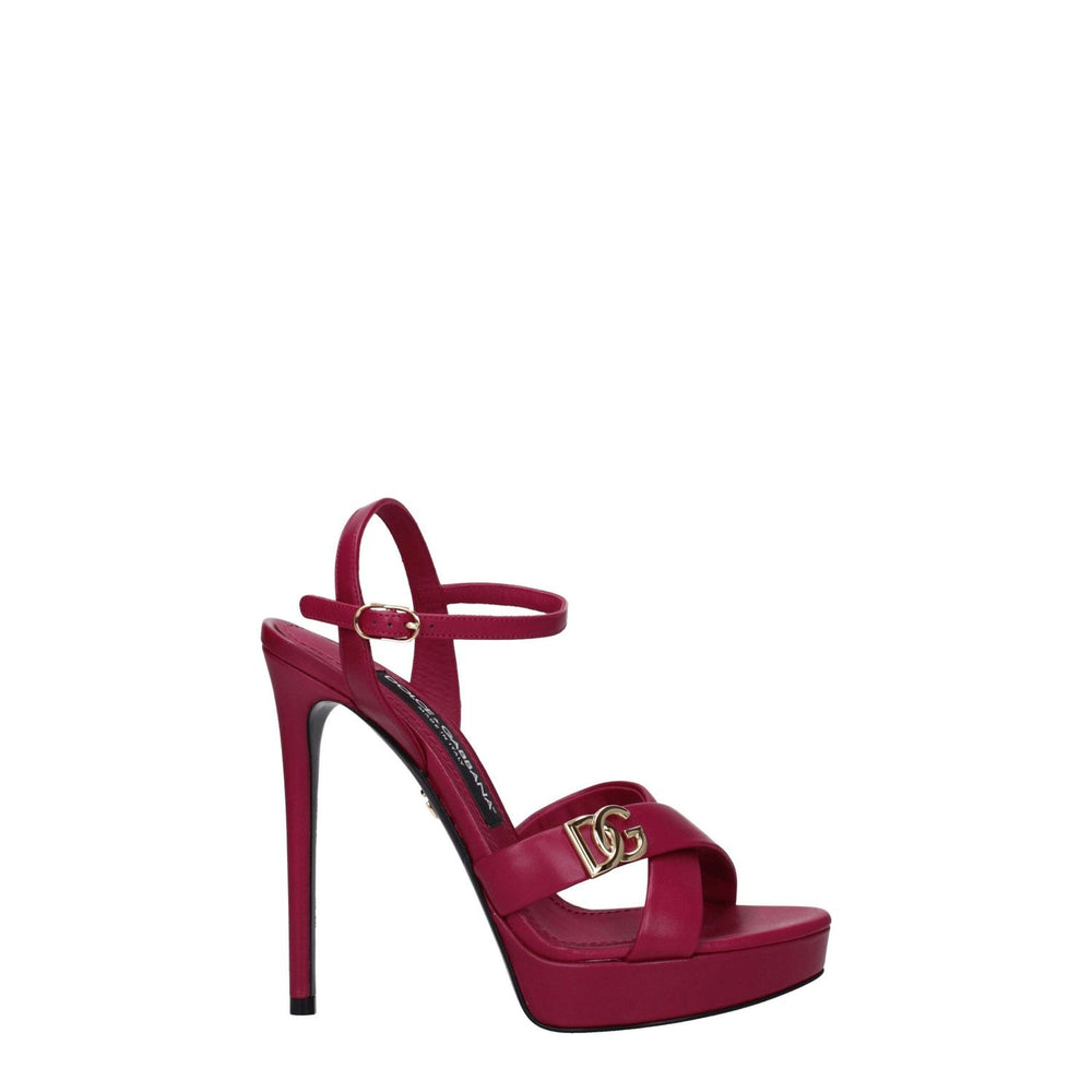 Dolce & Gabbana Pink Leather Platforms DO-8547464806665-EU36/US6