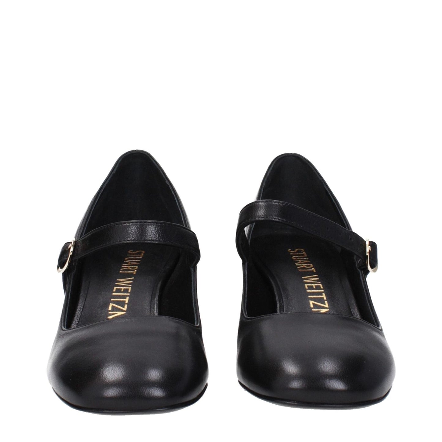 Stuart Weitzman Black Leather Mid Heel Pumps ST-9250415804681-EU41/US11