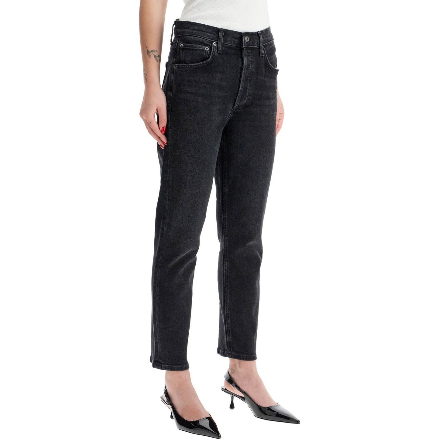 Agolde riley cropped jeans Jeans Agolde Dark Slate Gray