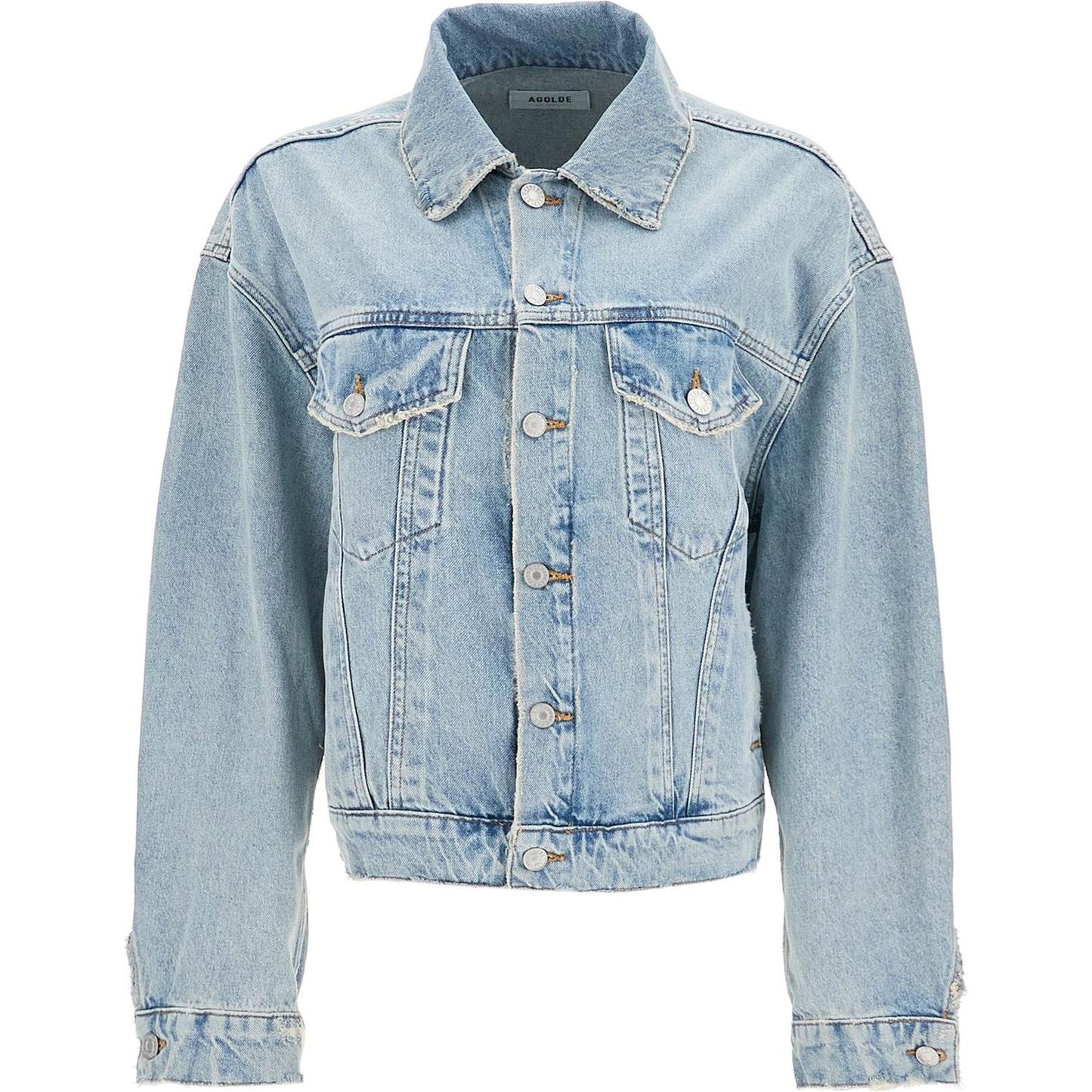 Agolde denim dalton balloon jacket with Jackets Agolde Dark Gray