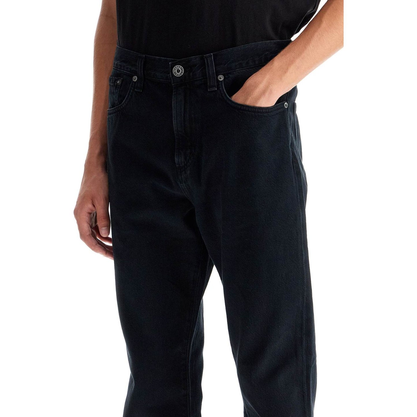 Agolde crushed wash curtis jeans in Jeans Agolde Black
