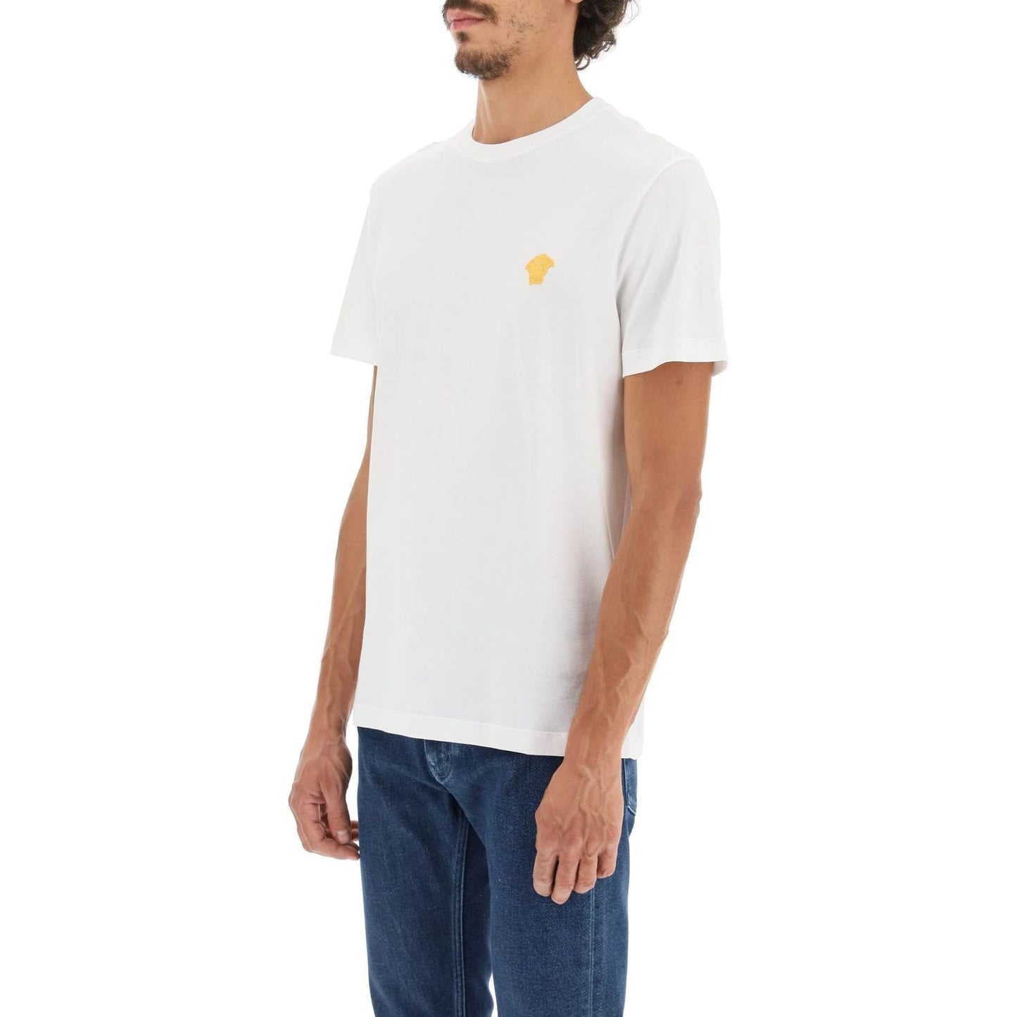 Versace medusa embroidered t-shirt Topwear Versace Dark Slate Gray