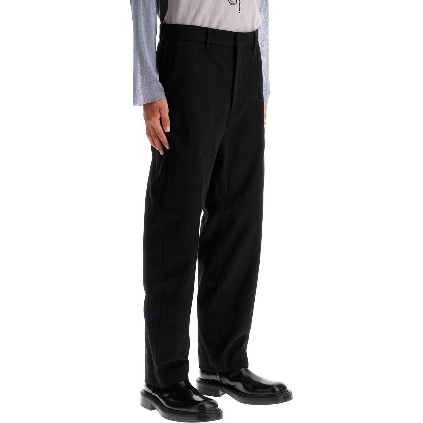 Acne Studios straight leg twill trousers in nine words Trousers Acne Studios Black