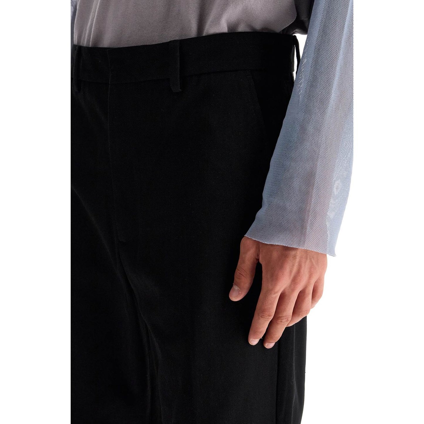 Acne Studios straight leg twill trousers in nine words Trousers Acne Studios Dark Gray