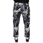 Dolce & Gabbana Gray Banana Leaf Cotton Stretch Capri Pants PAN75563-46
