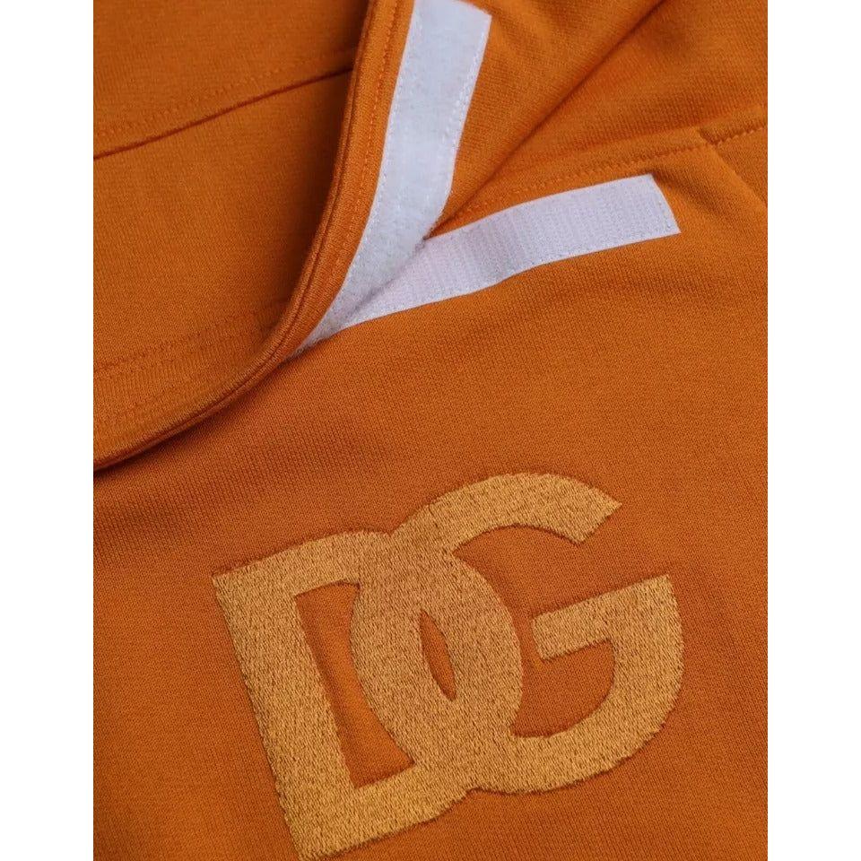 Dolce & Gabbana Orange Hooded Pullover Sweatshirt Sweater TSH86442-48