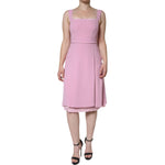 Dolce & Gabbana Pink A-line Flare Viscose Sleeveless Dress DR281199-42