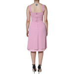 Dolce & Gabbana Pink A-line Flare Viscose Sleeveless Dress DR281199-42