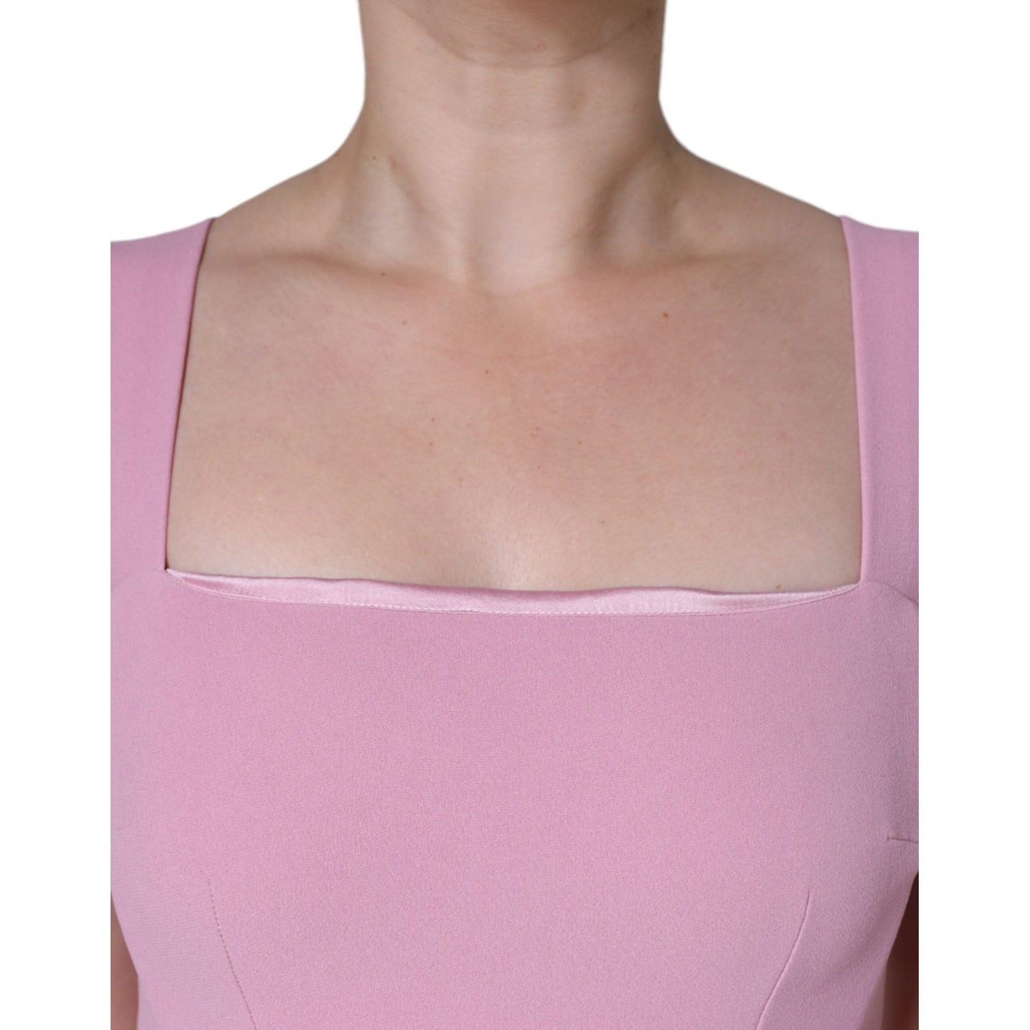 Dolce & Gabbana Pink A-line Flare Viscose Sleeveless Dress DR281199-42