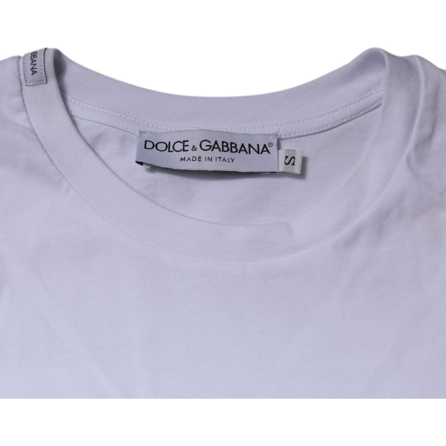 Dolce & Gabbana White DG Logo Cotton Crew Neck T-shirt TSH87375-46