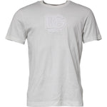 Dolce & Gabbana White DG Logo Cotton Crew Neck T-shirt TSH87377-50