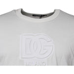 Dolce & Gabbana White DG Logo Cotton Crew Neck T-shirt TSH87377-50