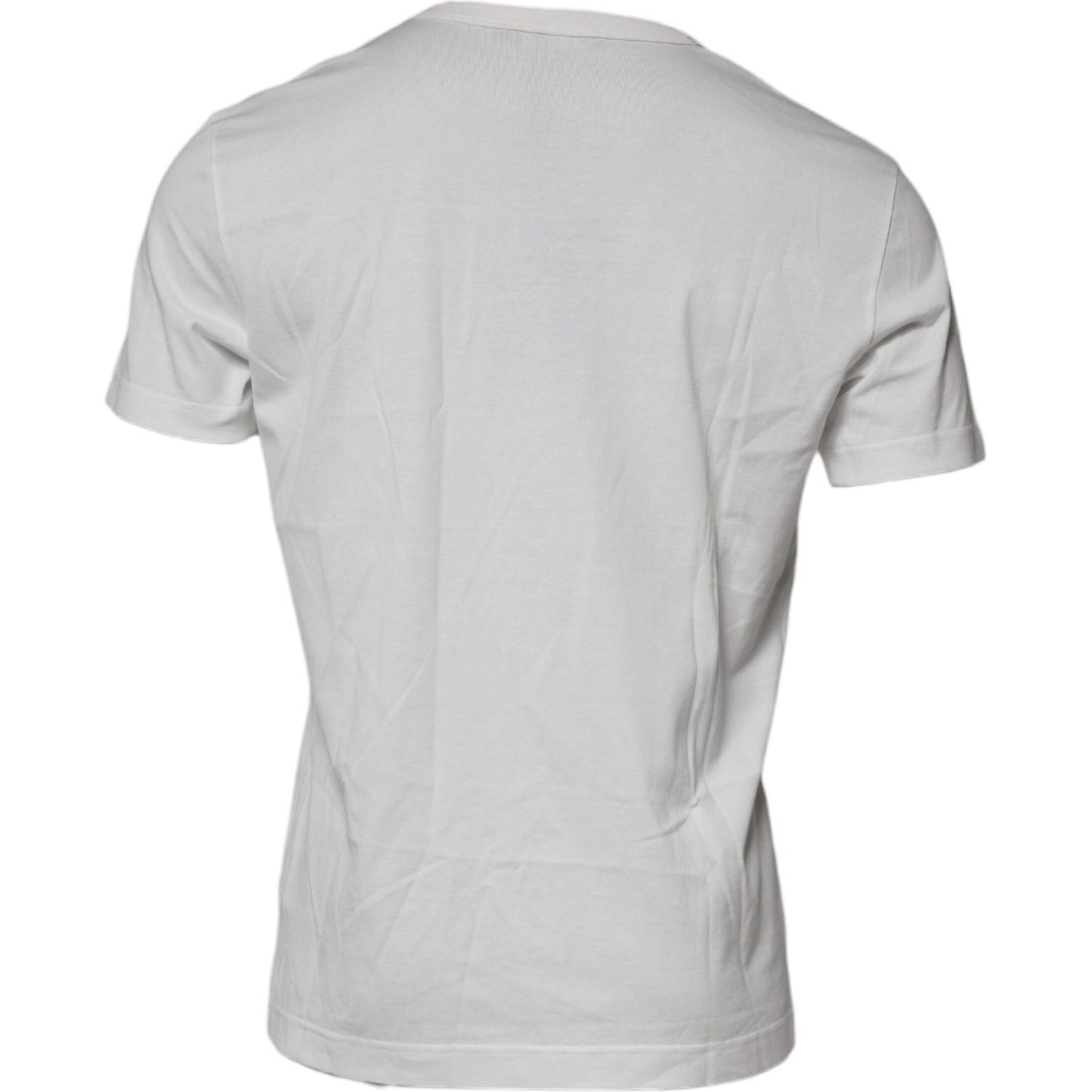 Dolce & Gabbana White DG Logo Cotton Crew Neck T-shirt TSH87377-50