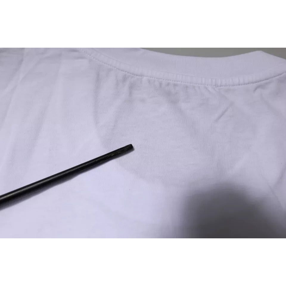 Dolce & Gabbana White DG Logo Cotton Crew Neck T-shirt TSH87410-54
