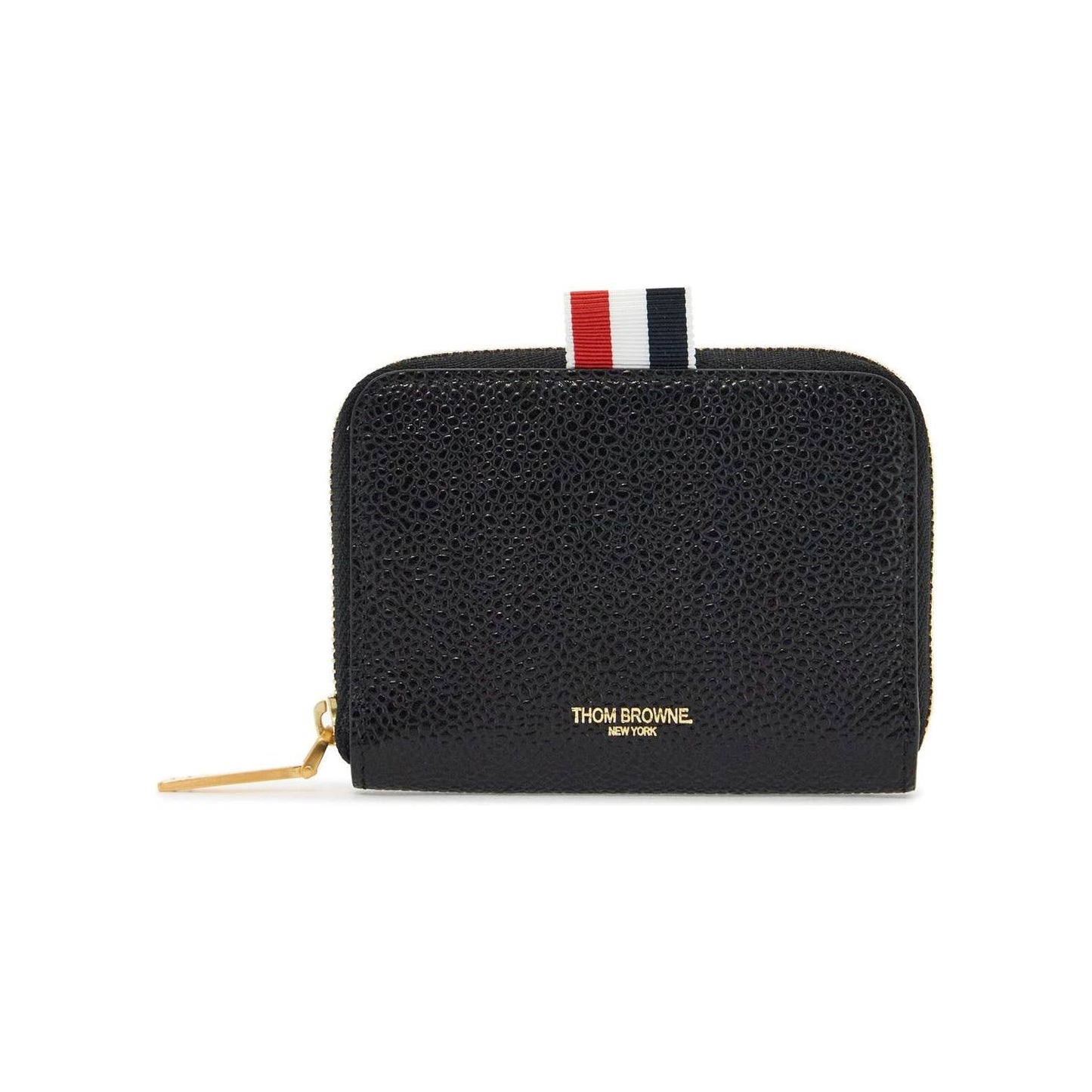 Thom Browne portafoglio slim con zip circonferenziale nero