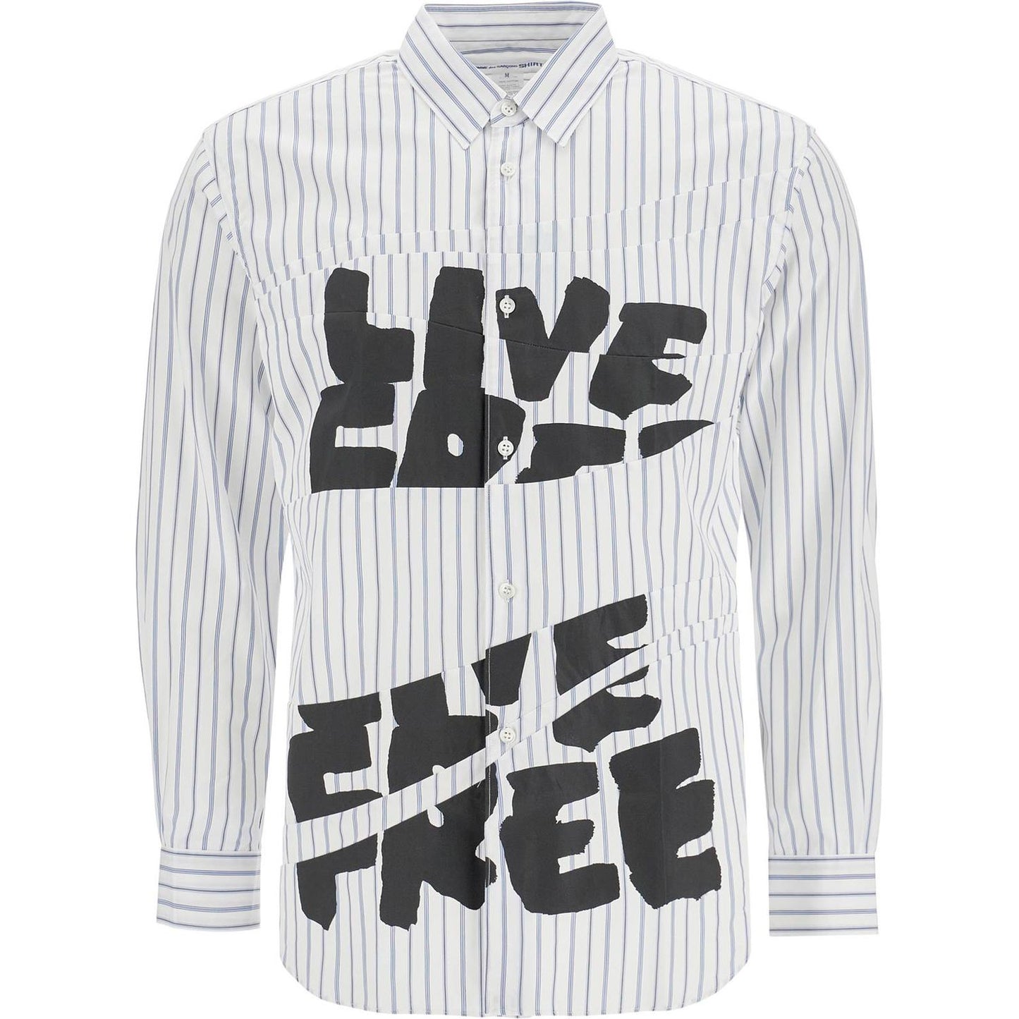 Comme Des Garcons Shirt 'live free printed shirt' Shirts Comme Des Garcons Shirt Light Gray