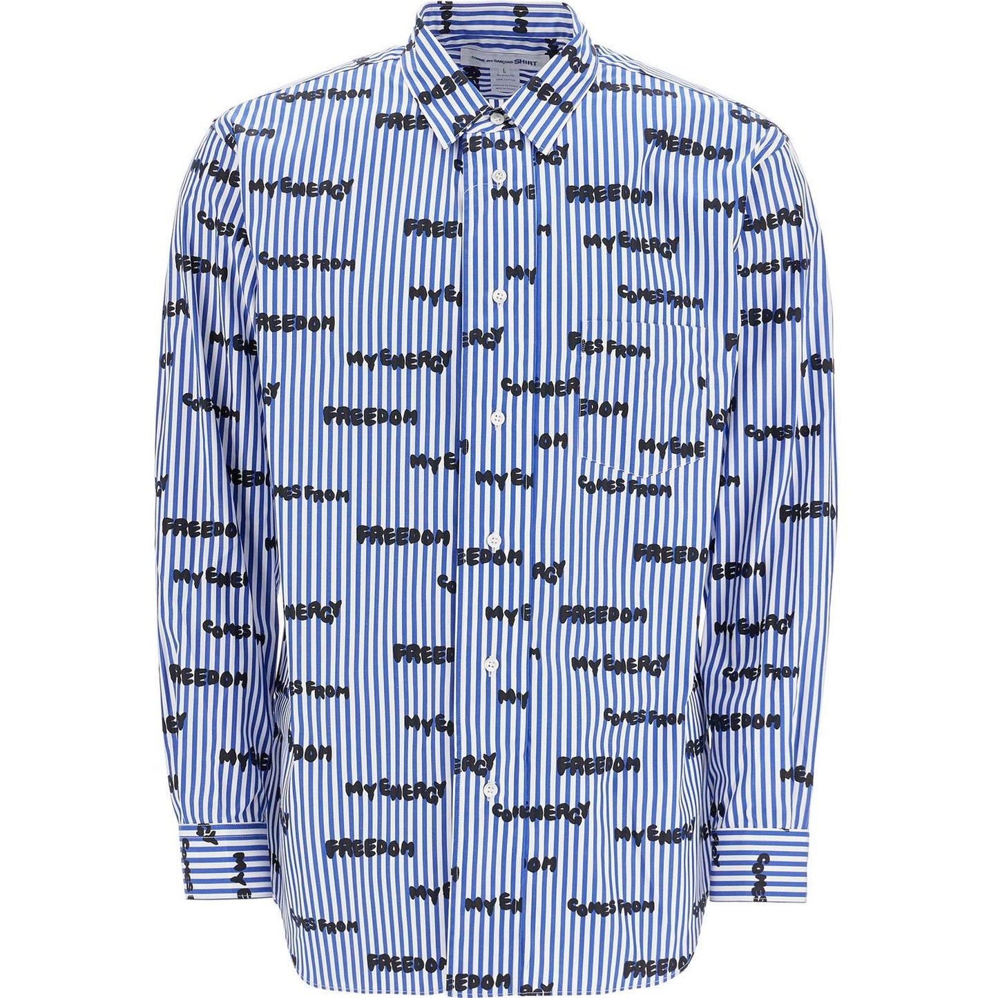 Comme Des Garcons Shirt striped printed shirt Shirts Comme Des Garcons Shirt Lavender