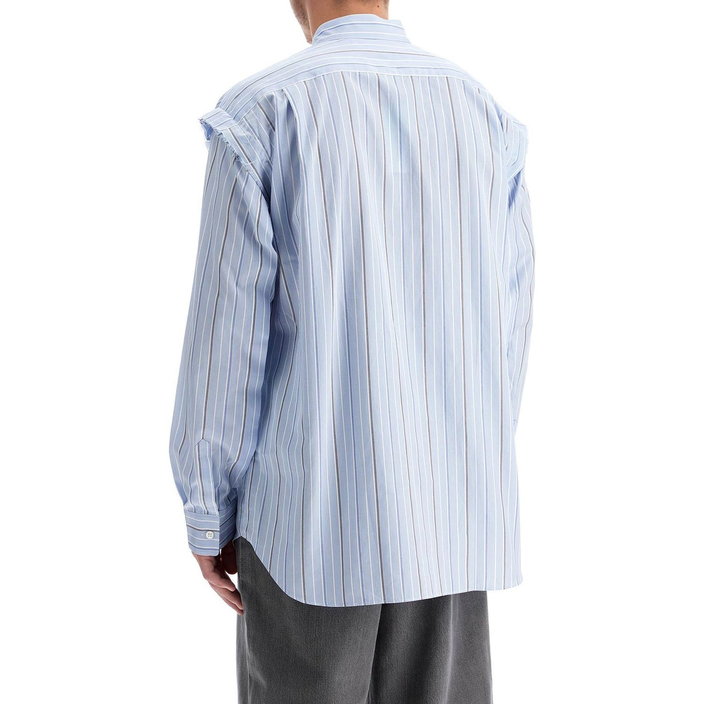 Comme Des Garcons Shirt striped shirt with pocket Shirts Comme Des Garcons Shirt Light Gray