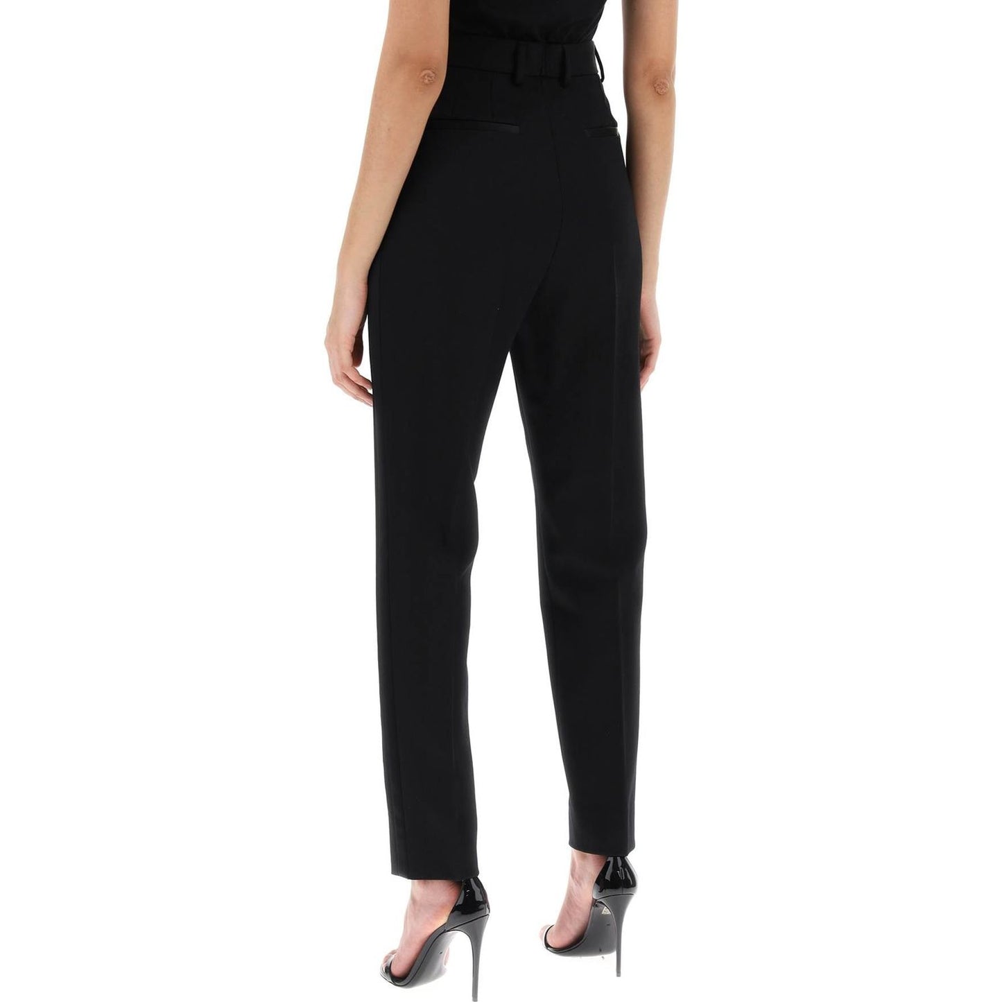 Dolce & Gabbana wool gabardine cigarette pants. Trousers Dolce & Gabbana Tan