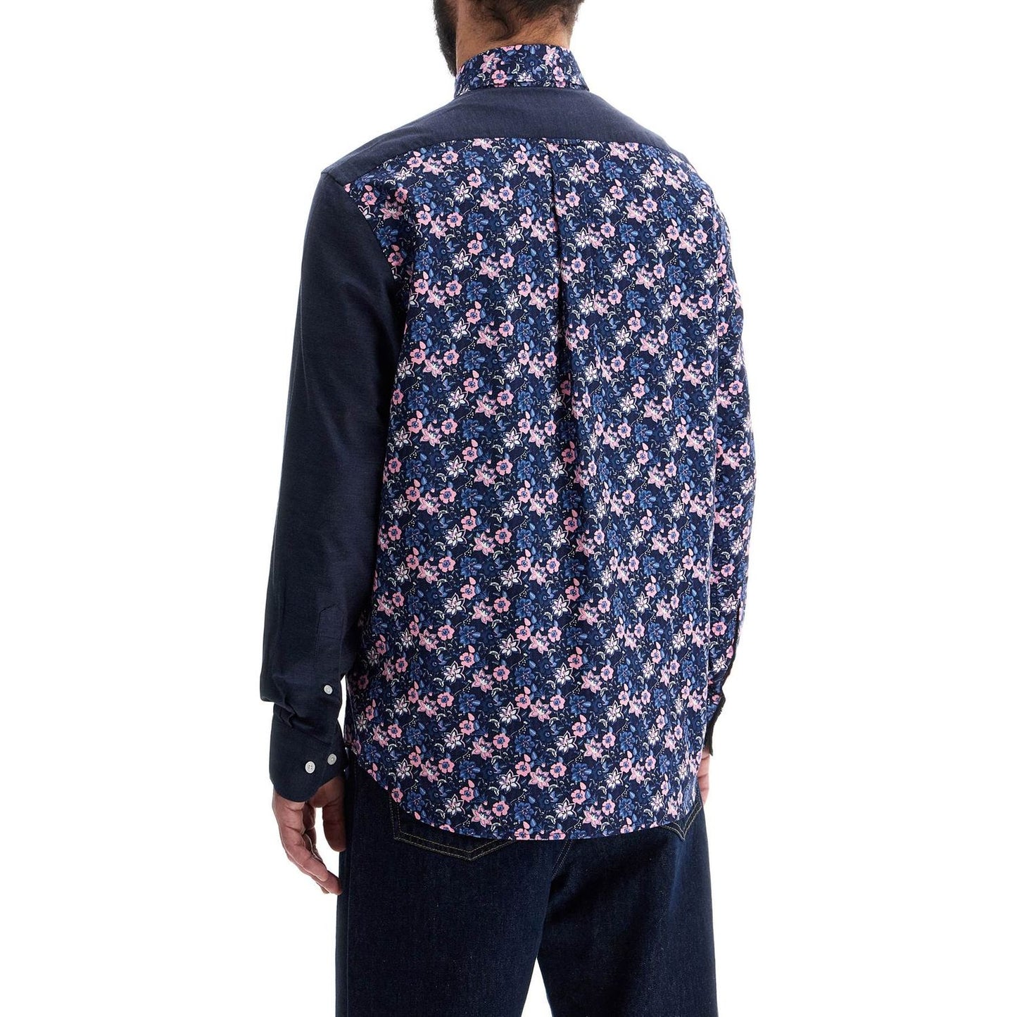 EDEN PARK blue floral long sleeve cotton regular fit shirt Shirts EDEN PARK Dark Slate Gray