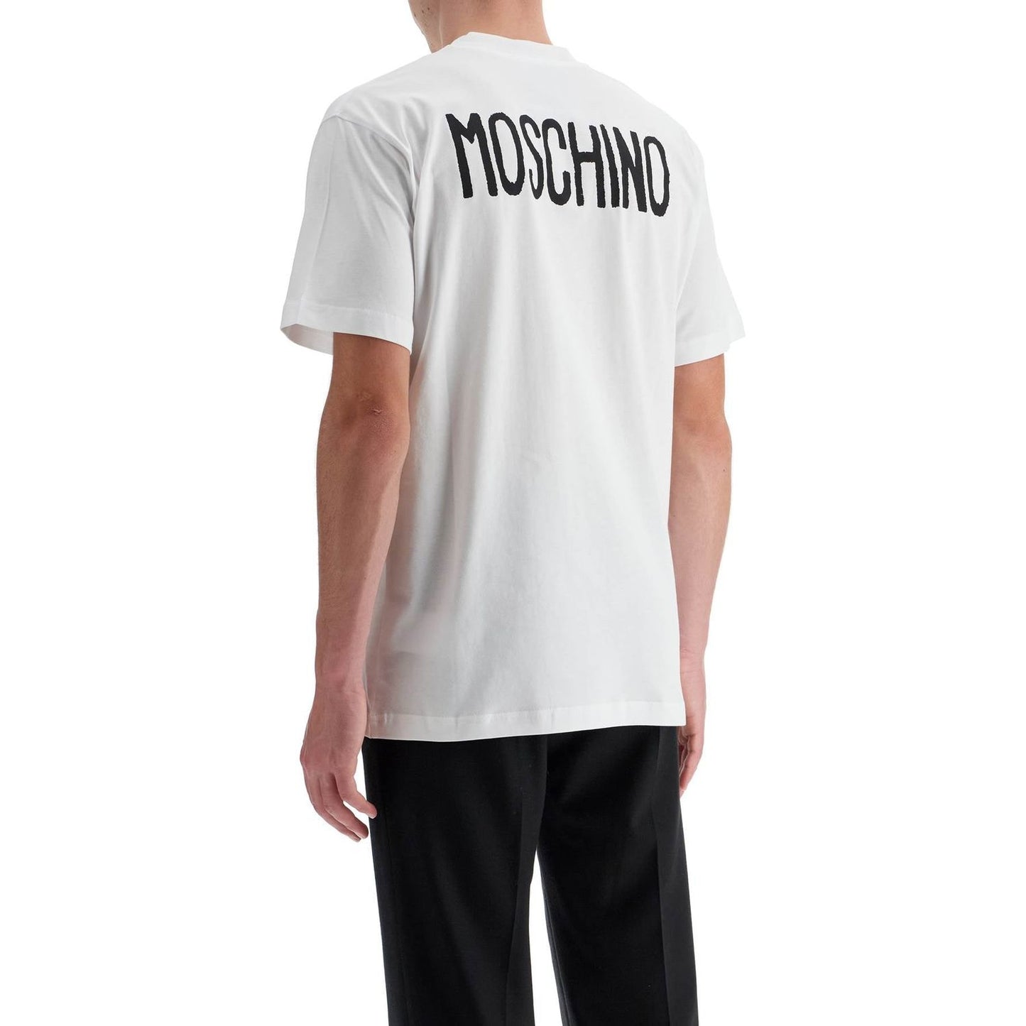 Moschino t-shirt with lettering print Topwear Moschino Black
