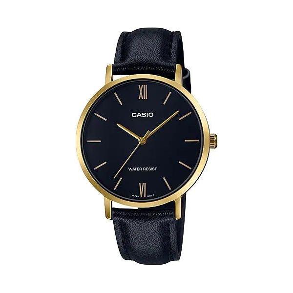 CASIO COLLECTION Mod. MINIMAL GOLD, LEATHER - BLACK WATCHES CASIO COLLECTION & VINTAGE Wheat