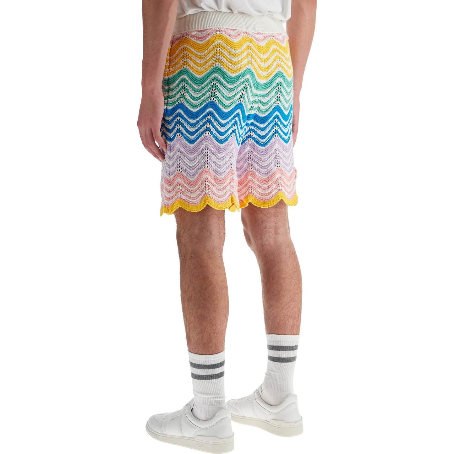 Casablanca "gradient wave knit bermuda shorts Short trousers Casablanca Gray