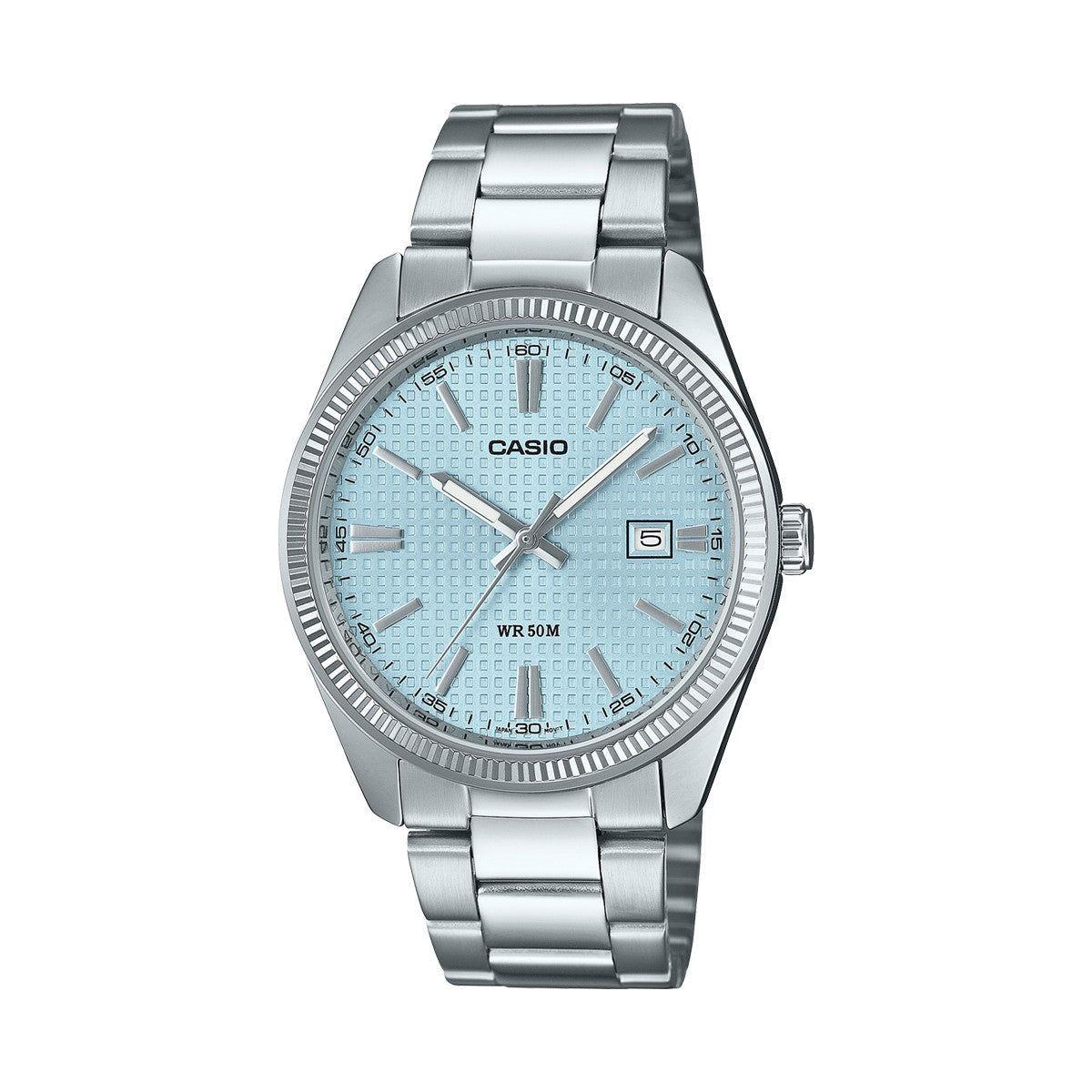 CASIO COLLECTION Mod. DATE - GOLF BALL DIAL - LIGHT BLUE WATCHES CASIO COLLECTION & VINTAGE Light Steel Blue