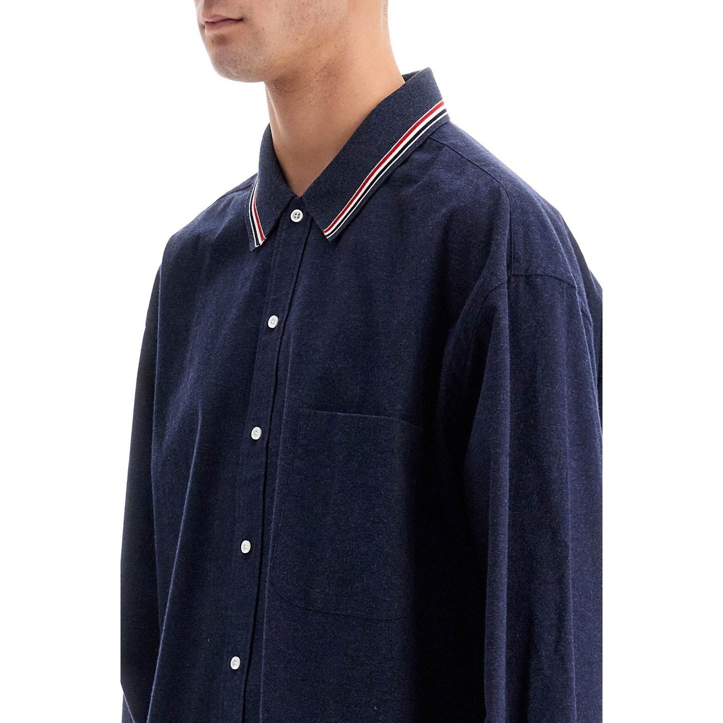 Thom Browne 'oversized flannel Shirts Thom Browne Black
