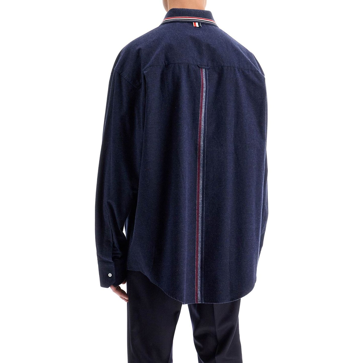 Thom Browne 'oversized flannel Shirts Thom Browne Dark Slate Gray