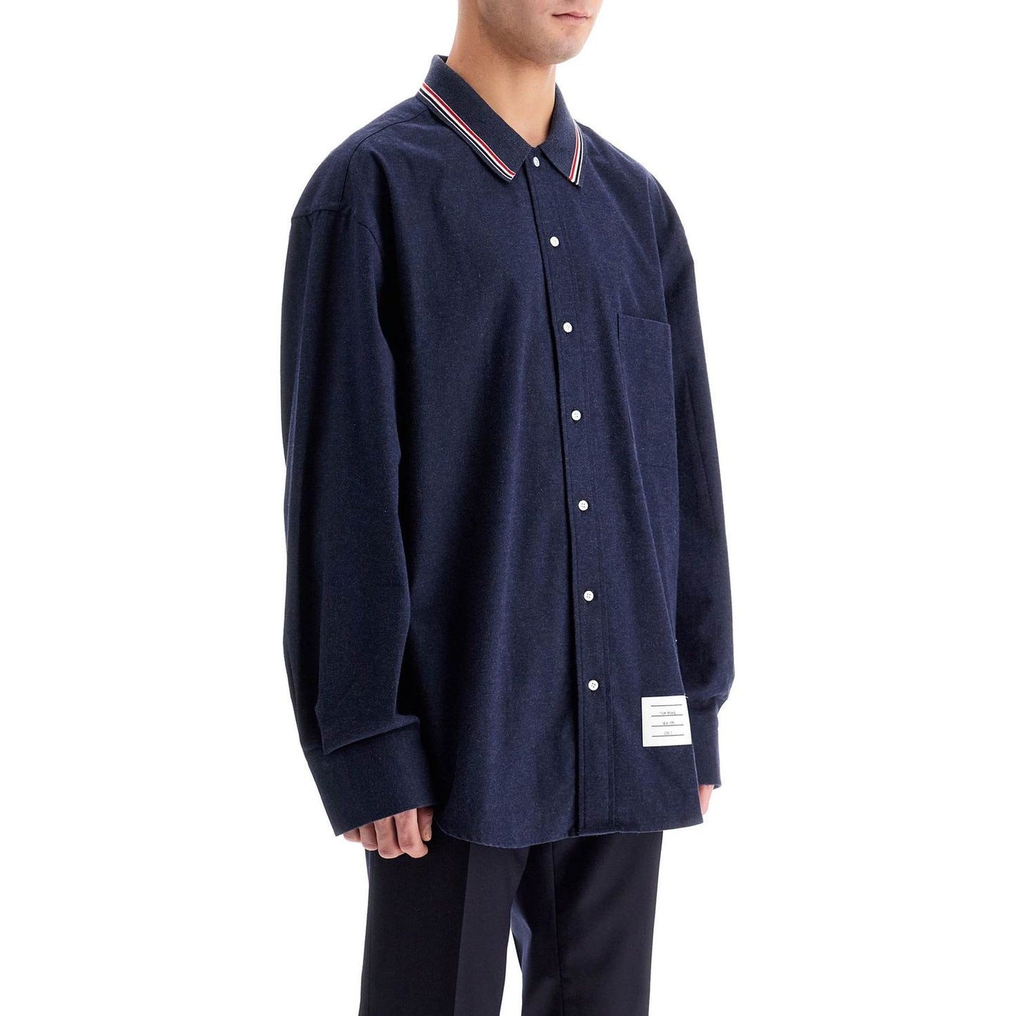 Thom Browne 'oversized flannel Shirts Thom Browne Dark Slate Gray