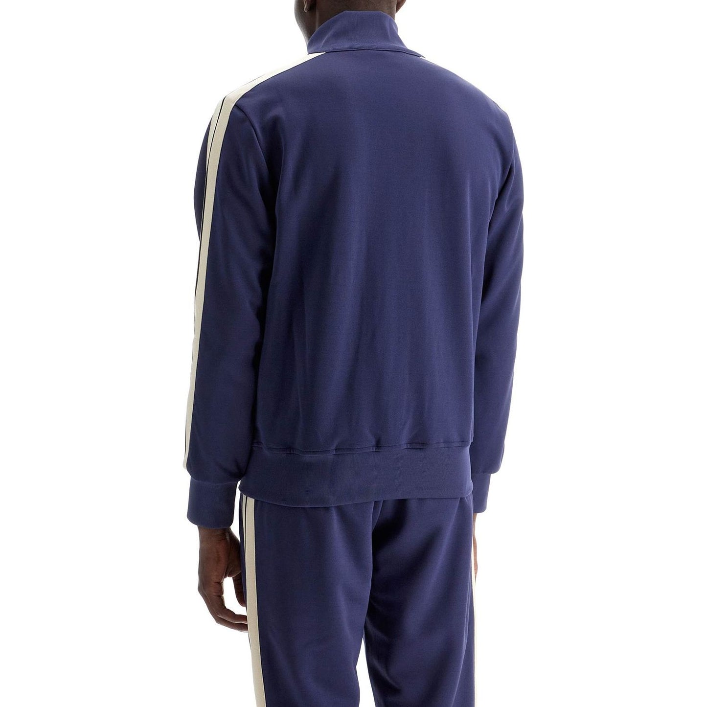 Palm Angels contrast band track jacket with nine words Topwear Palm Angels Dark Slate Gray