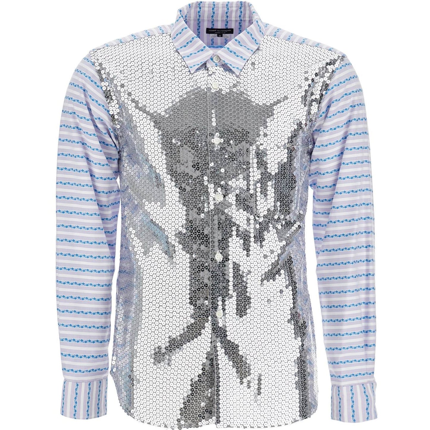 Comme Des Garcons Homme Plus jacquard shirt with sequ Shirts Comme Des Garcons Homme Plus Light Gray