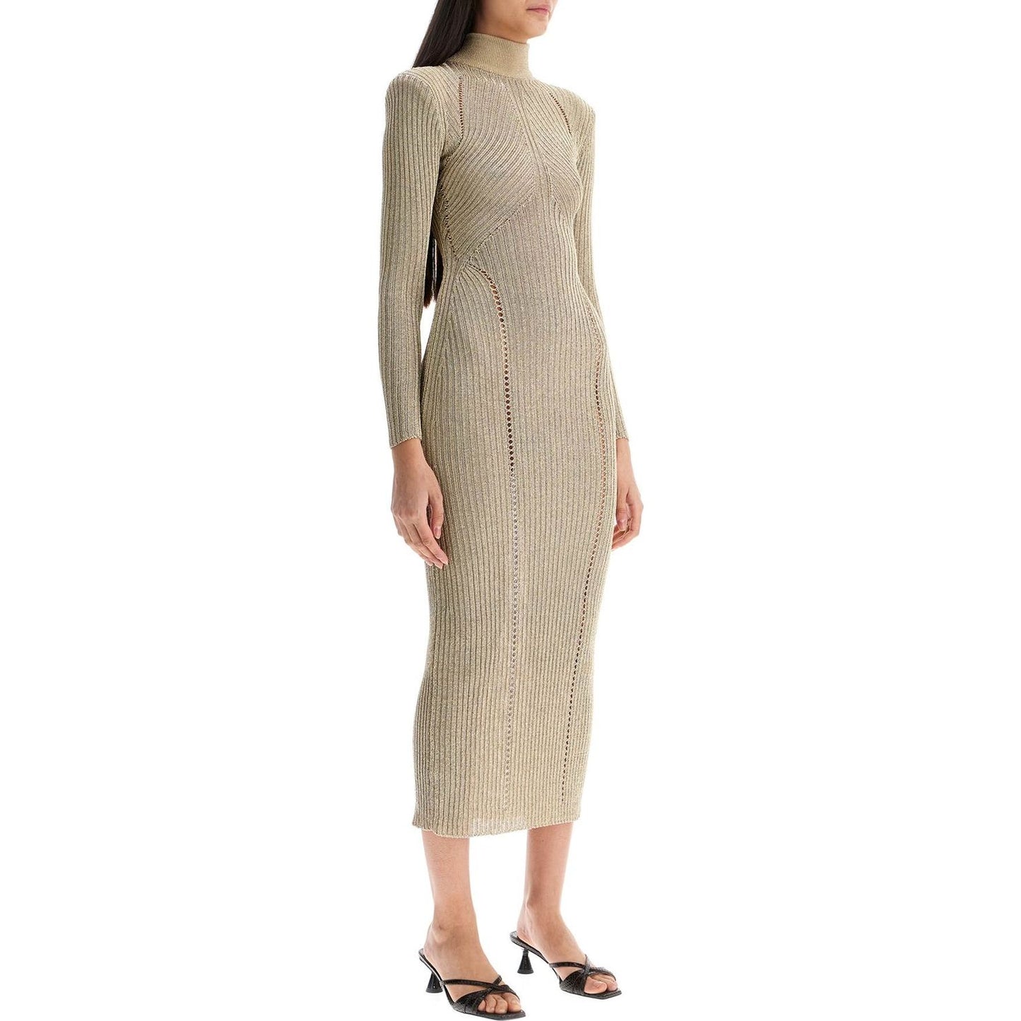 Self-Portrait Self Portrait maxi lurex knit dress in Dresses Self-Portrait Rosy Brown