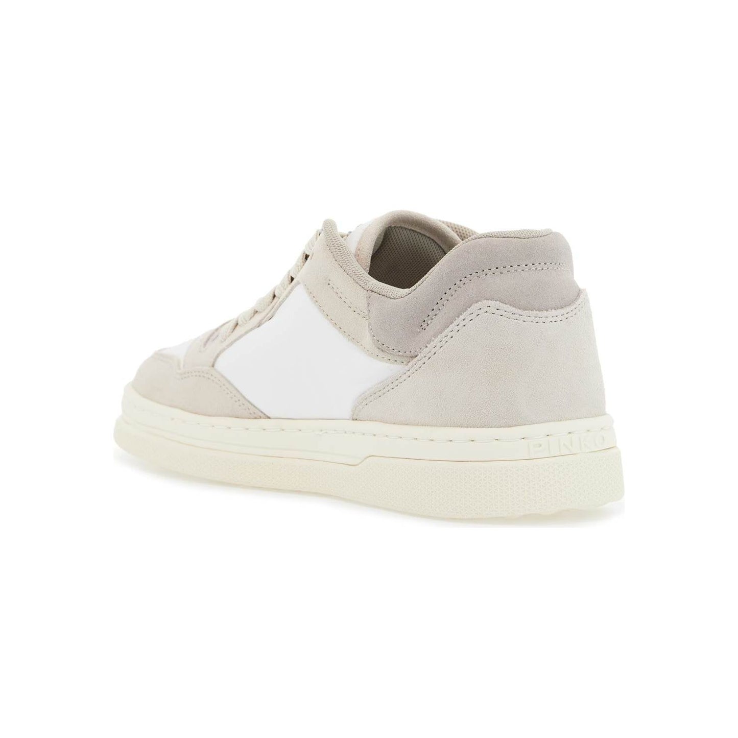 Pinko casual and elegant beige leather sneakers mandy 10 Sneakers Pinko Light Gray