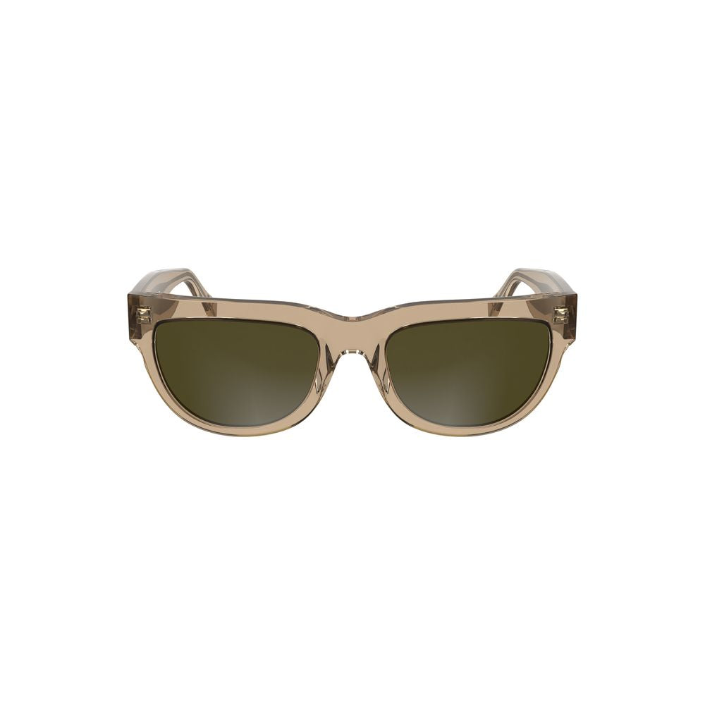 Calvin Klein Brown Acetate Women Sunglasses with square lenses, sophisticated style accessory for urban and beach fashion.