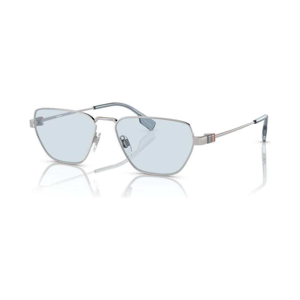 Gent's Burberry BE 3146 metal sunglasses with geometric lenses, sleek design ideal for fashion-forward style.